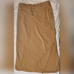 Lace Up Skirt with Side Slits
